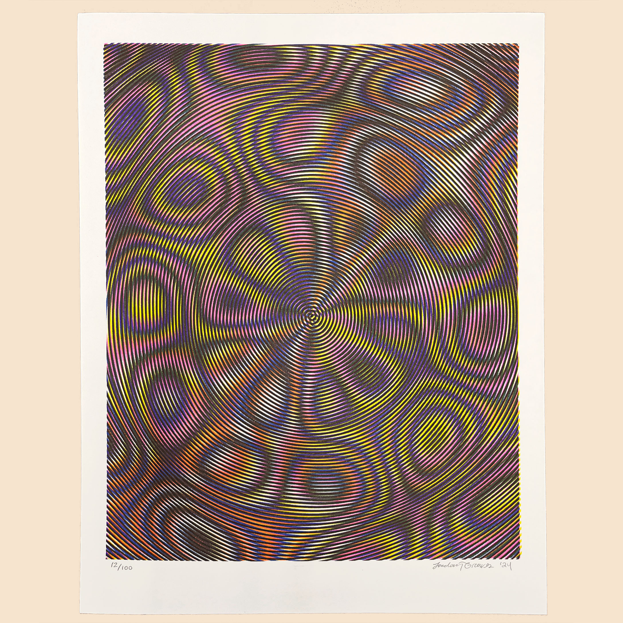 Moire Spiral II Riso